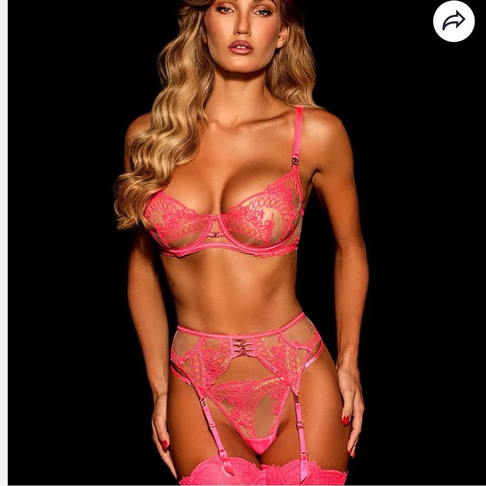 Honey Birdette Bella Pink Bra panty Set